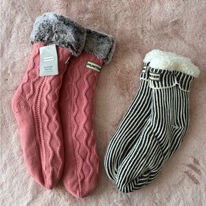 Bundle Two Pairs NWT HUNTER Slipper Socks
